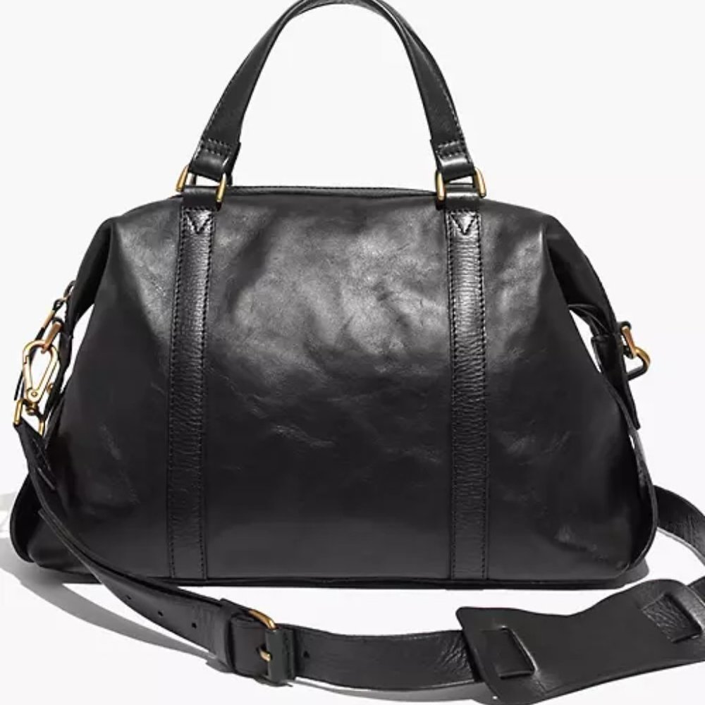 Madewell Black Leather Glasgow Satchel